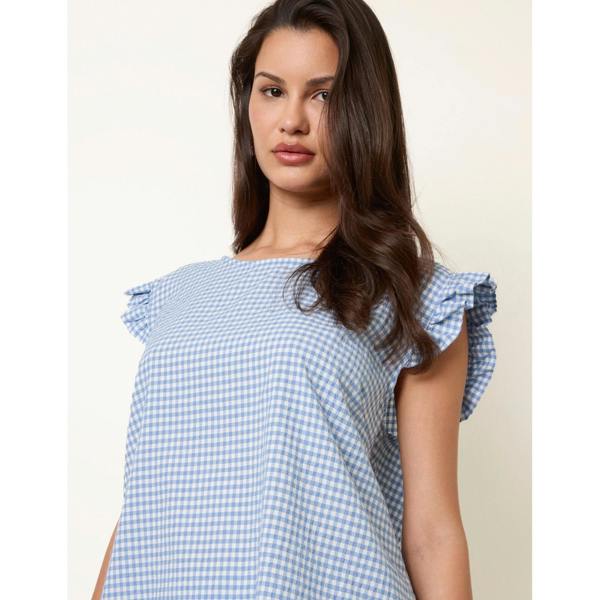 Blue Vanilla Two Piece Gingham Set