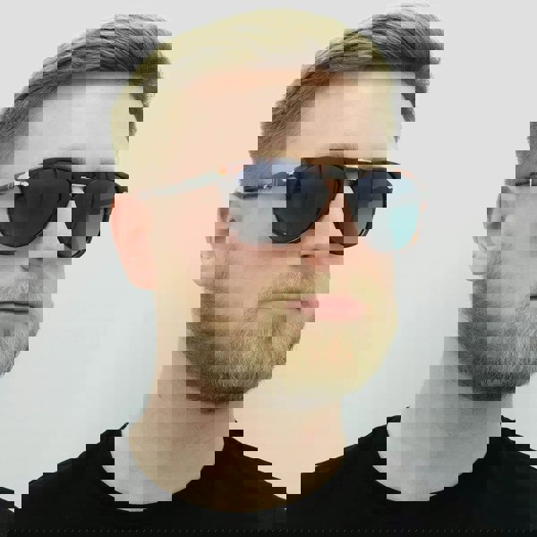 Persol Sunglasses PO0714 24/S3 Brown Havana Blue Gradient Polarized Folding 54mm