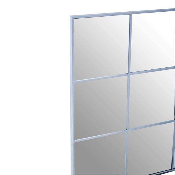 Interiors by Premier Oriel Grid Wall Mirror with Silver Finish Frame