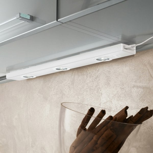 EGLO Kob LED White Metal Under Cabinet Light, (L) 60cm