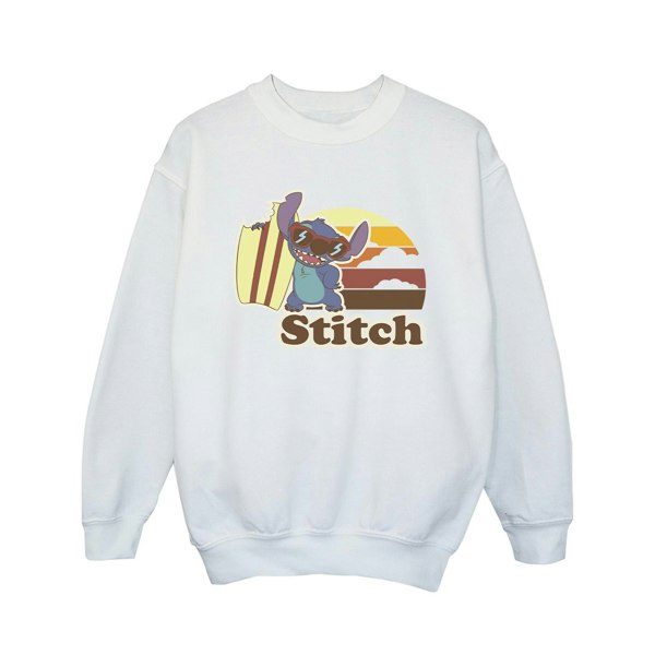 Disney Girls Lilo And Stitch Bitten Surfboard Sweatshirt - White