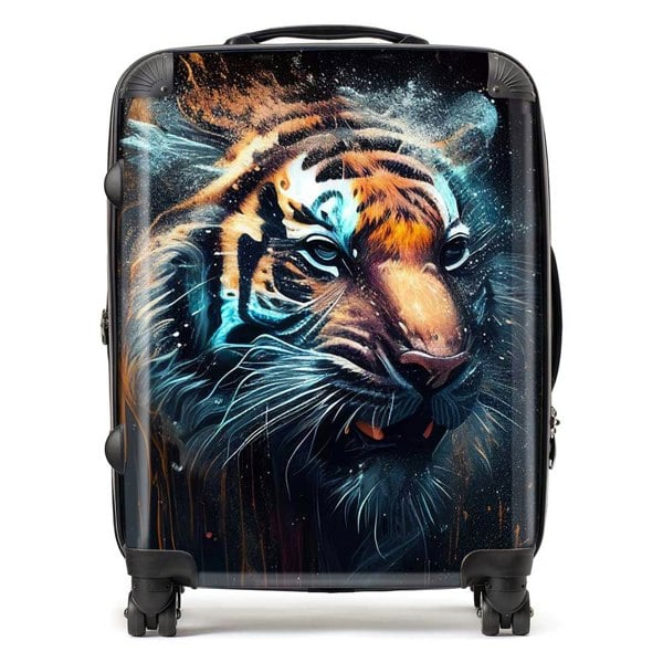 Warren Reed Tiger Face Splashart Dark Background Suitcase