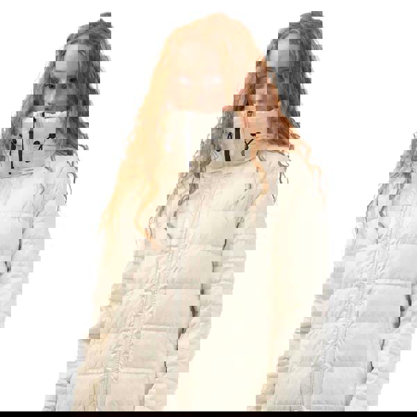 DKNY Womens/Ladies Quilted Down Puffer Jacket - Beige - 