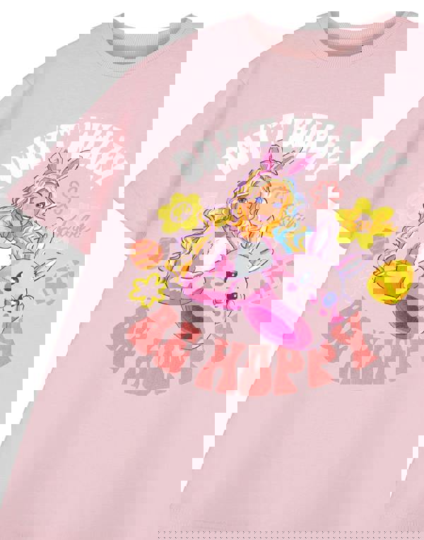 Barbie Girls Pink Don't Worry Be Hoppy Short Sleeved T-Shirt