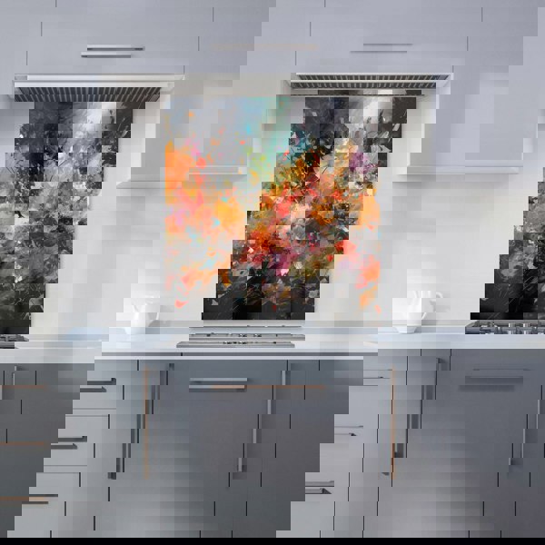 Warren Reed - Designer A Vibrant Abstract Painting Kitchen Splashback