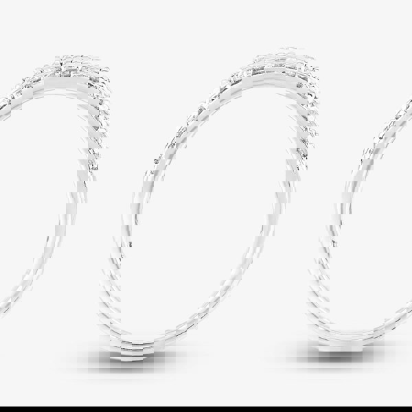 T. H. Baker 9ct White Gold 1.00ct Diamond Multi-Set Three Row Ring TH014649R