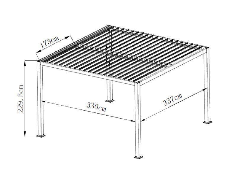 Ocean Designs Faro 3.5m x 3.6m Free Standing Pergola