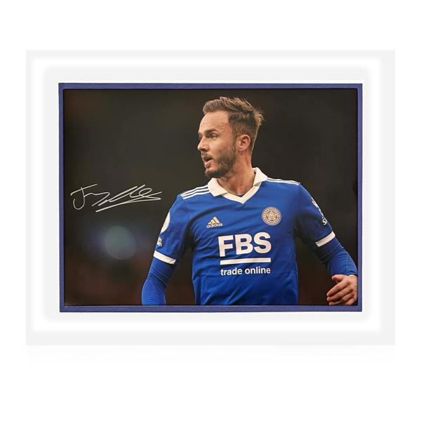 James Maddison Signed Leicester City Deluxe Mount