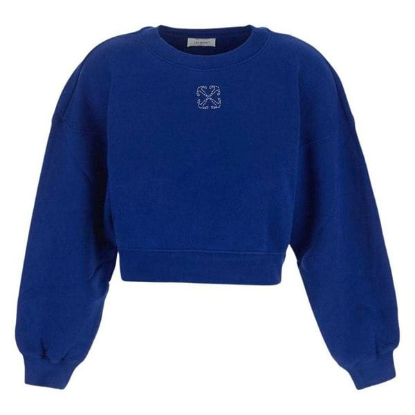 Off-White Womens/Ladies Arrow Cropped Sweatshirt - Blue