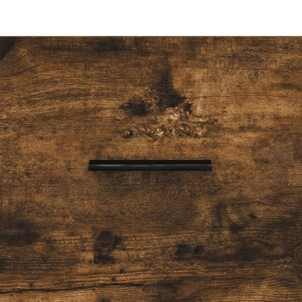 Berkfield Highboard Smoked Oak 34.5x34x180 cm Engineered Wood