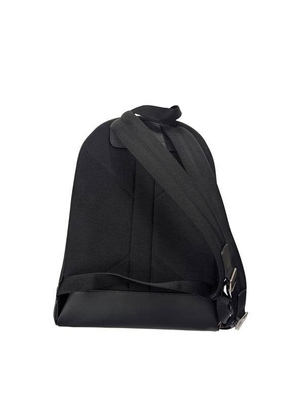 Burberry Jeff Mens Leather Backpack - Navy Grey