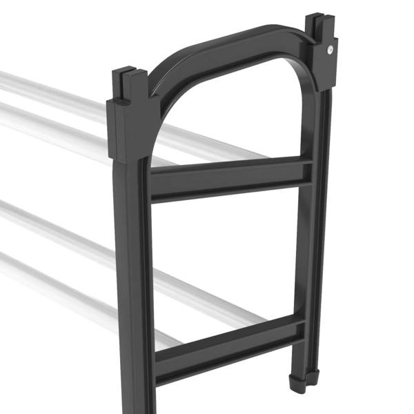 Berkfield Extendable Shoe Rack with 2 Shelves 119x24x37 cm