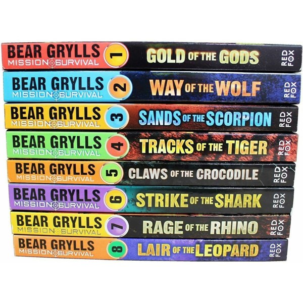 Bear Grylls Mission Survival 8 Book Set Claws of the Crocodile and more