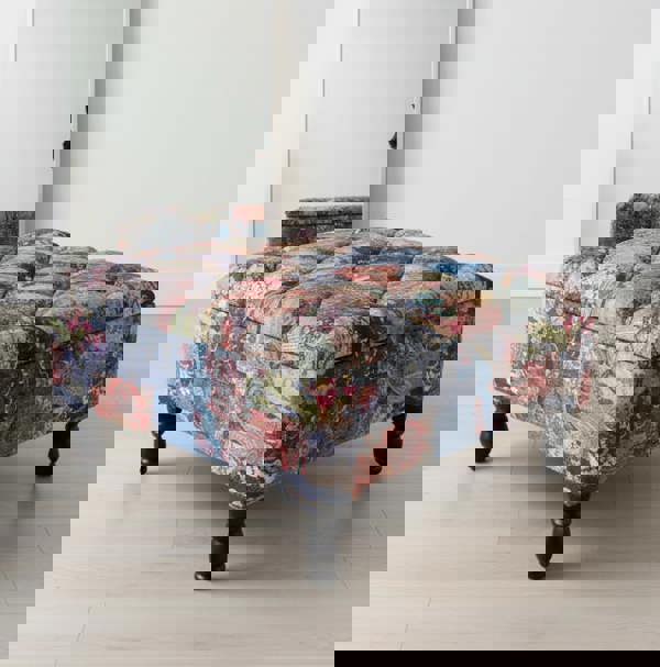 ISTOOLS Premium Handmade Damask Multicolour Storage Ottoman Bench – UK Storage Seat & Coffee Table