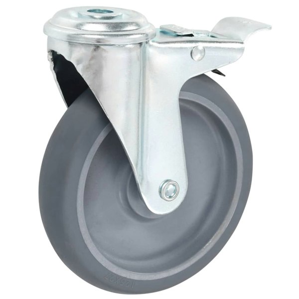Berkfield Bolt Hole Swivel Casters 4 pcs 125 mm