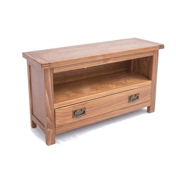 Cabinet Bits Padua Lacquered 1 Drawer TV Cabinet Brass Drop Handle