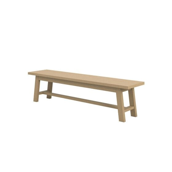 Wyld Haus Arklow Latte Wooden Bench