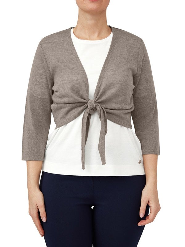 PennyPlain Shrug Tie Front - Sage