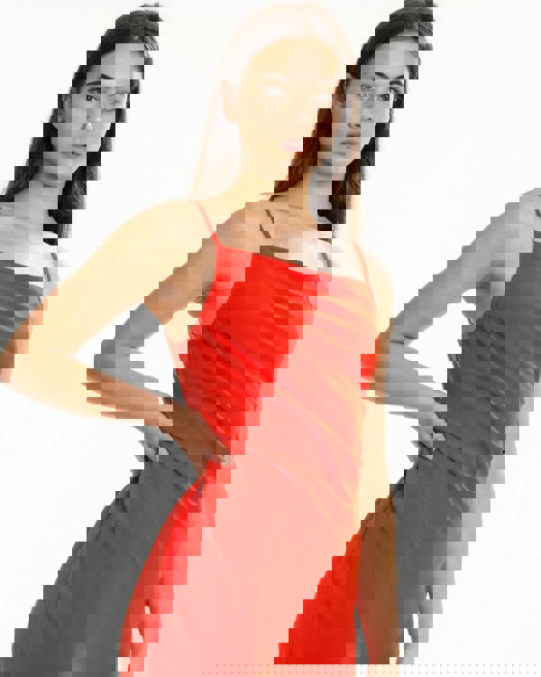 Calvin Klein Smooth Twill Cami NS Womens Dress - Ck Acid Orange