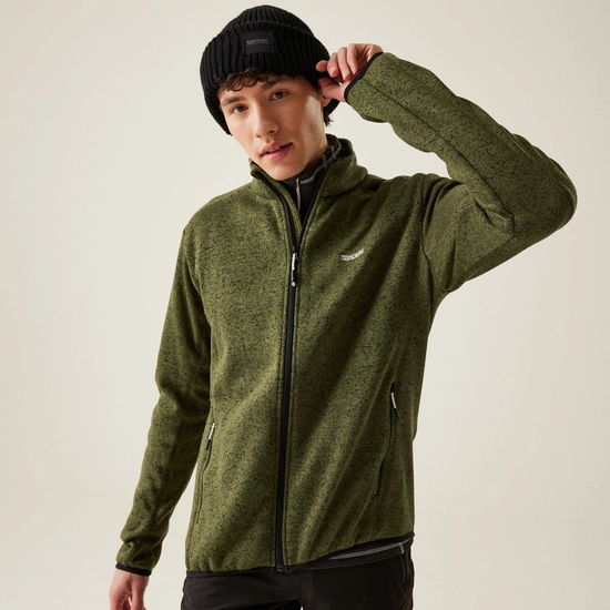 Regatta Mens Newhill Marl Full Zip Fleece Jacket - Nephrite Green