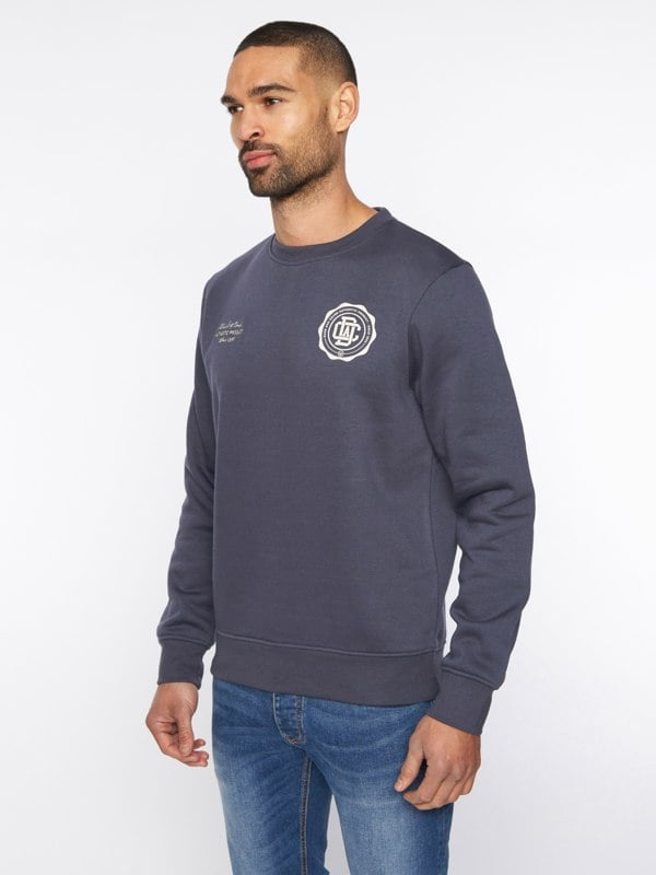 Duck and Cover Keyaan Crew Sweat Navy