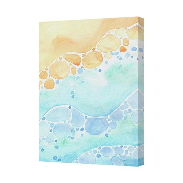 Benjamin Tate Design Abstract Watercolor Canvas Wall Art Ocean Wave Design 8090