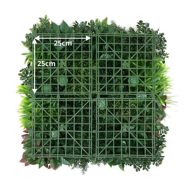 Premium Artificial Plants Green Wall Panel 50 x 50cm - Carnival D - Evergreenery