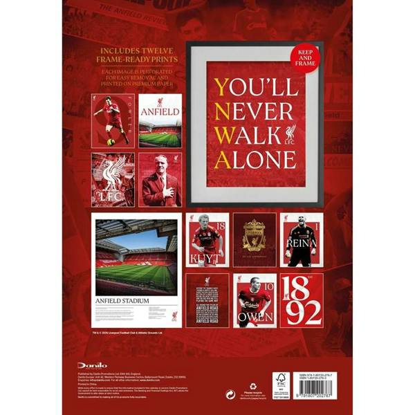 Liverpool FC Collector's Edition A3 Calendar 2027, Wall Calendars, Month To View, Sports, Gift