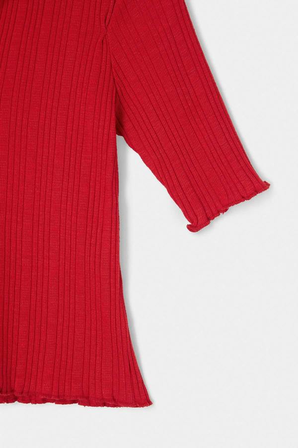 WOVCOR Fitted Scoop Neck Button Detail Cropped Long Sleeve Blouse