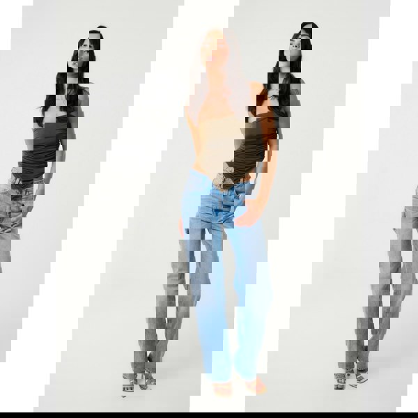 Pink Vanilla Ruched Slinky Bandeau Top