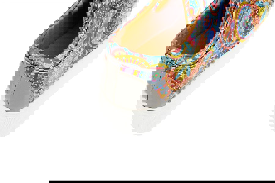 Embassy London Camila - Signature Print - Women's chunky sole leather trainer in colourful print