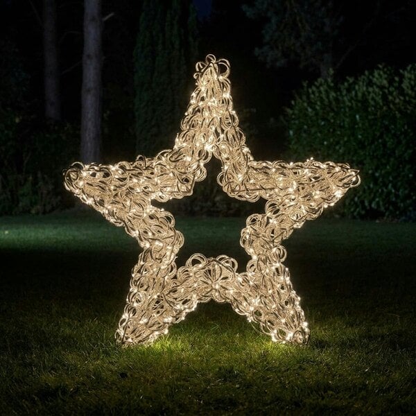 Garden Greatness Twinkling Silver LED Christmas Star