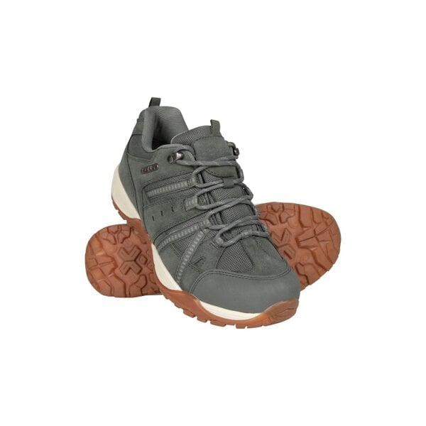 Mountain Warehouse Womens Direction II Suede Wide Walking Shoes - Khaki Green