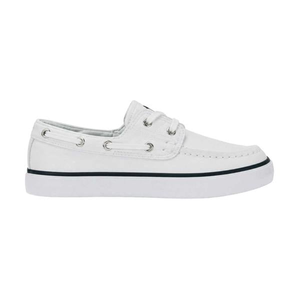 Ralph Lauren Childrens/Kids Briar Canvas Flat Boat Shoes - White/Navy - 