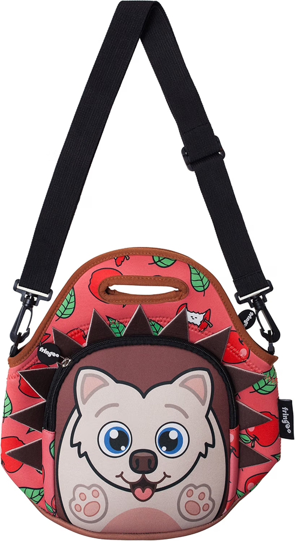 Fringoo Kids Thermal Insulated Cooler Lunch Bag with Zipped Pocket & Shoulder Strap for School or Nursery