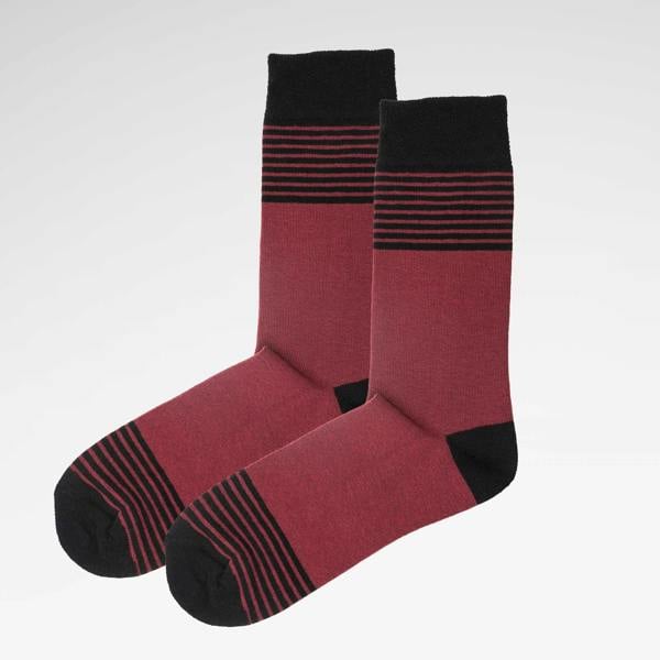 Jemsox Fine Stripe Organic Cotton Mens Socks | Gentle Comfort Welt Top