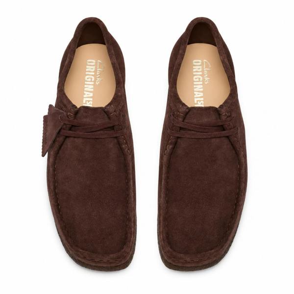 Clarks Originals Wallabee Shoes Chocolate Suede