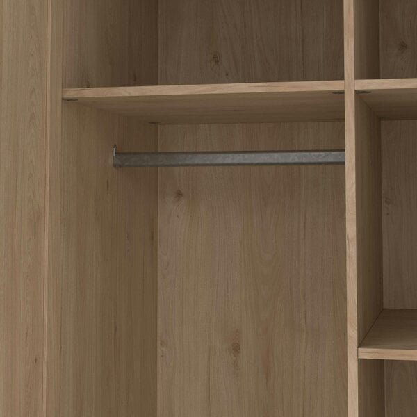 Wyld Haus Cherryfern Natural Oak Wood Wardrobe 2 Frame Doors
