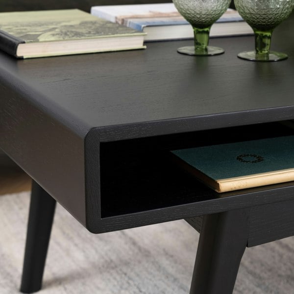Furniture To Go Marte Coffee Table with Open Shelf in Black