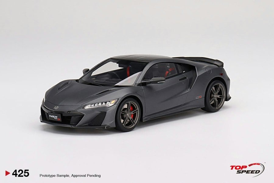 TSM Honda NSX Type S 2022 Gotham Grey Matte 1:18 Scale TSM TS0425