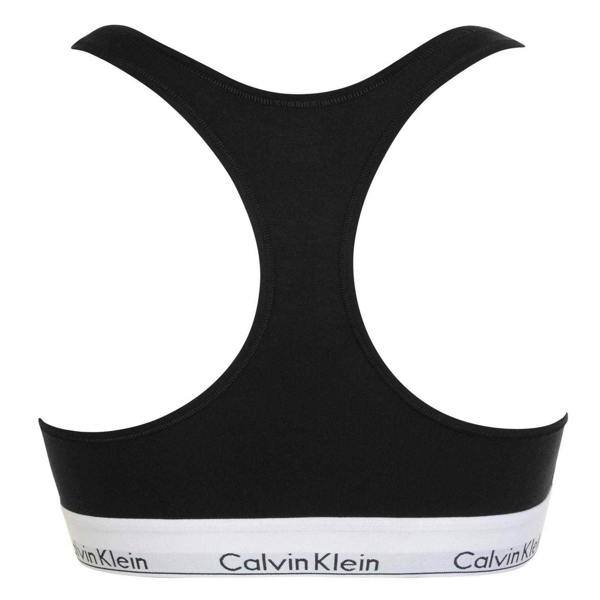 Calvin Klein Womens/Ladies Logo Cotton Blend Bralette - Black - 