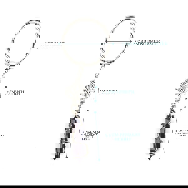 Myga Crystal and Zinc Keychain