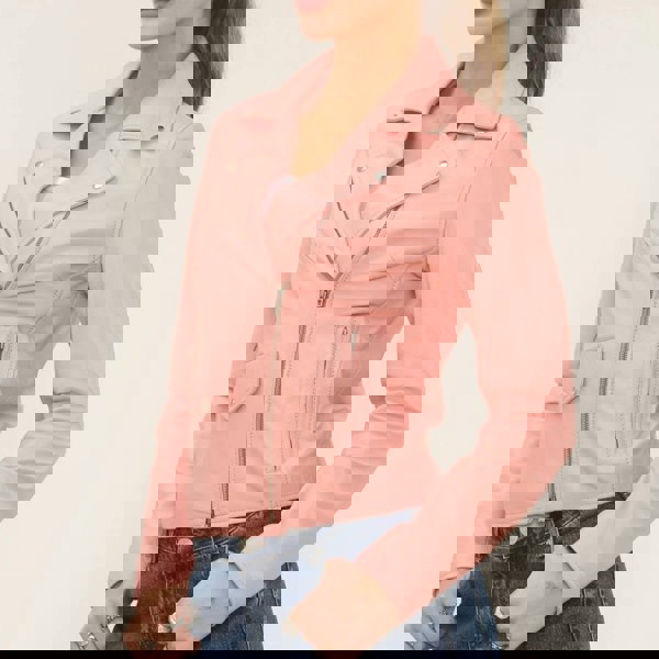 Leather Company Women's Real Leather Brando Style Biker Jacket