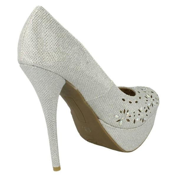 Anne Michelle Ladies Anne Michelle Glitter Stiletto Heels
