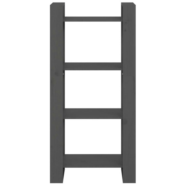 Berkfield Book Cabinet/Room Divider Grey 60x35x125 cm Solid Wood