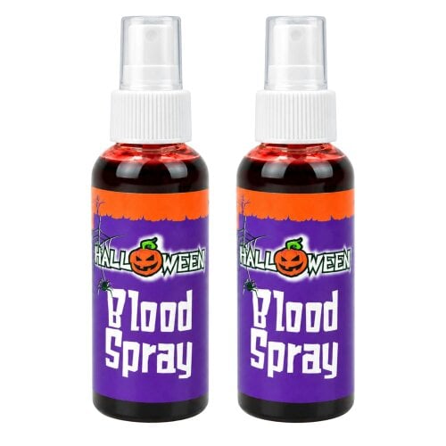 Shatchi Blood Spray 10 Pack Fake Blood Spray for Halloween Costumes, SFX and Theatrical Makeup - 2 Pack - Red - Party bundle