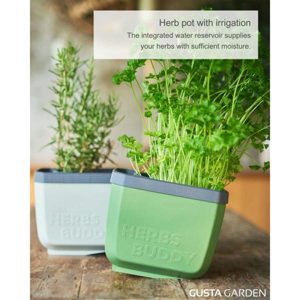 HERBS BUDDY herb pot with water reservoir
