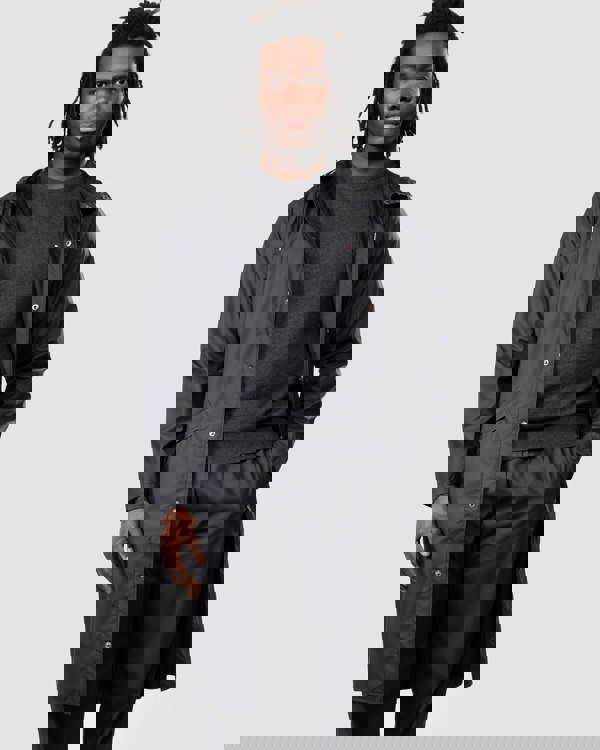 Rains Longer Unisex Jacket - 01 Black