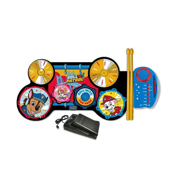 Reig Paw Patrol Flexible Drum Mat with Pedal and Sticks