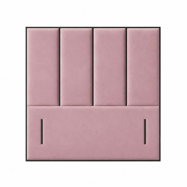 Great British Beds Emma headboard with Contrast Border - Pink Plush
